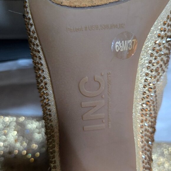 INC Saveria 5 Rhinestone Tall Over-the-Knee Boots/Gold Bling NEW!! Studded NEW!! - Picture 5 of 9